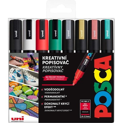 Uni Posca PC-5M CHRISTMAS 8ks