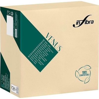 Celtex Ubrousky INFIBRA Venus Airlaid textilní BIO slonová kost 50ks 40x40cm
