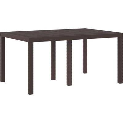vidaXL Градинска маса Кафяво 150 x 100 x 73 см полиратан (871685)