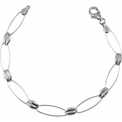 INFINITYSILVER Strieborný náramok s oválkovými článkami C4611417
