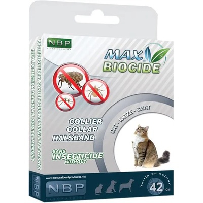 Natural best products Max biocide Антипаразитен нашийник за котки - 42 см