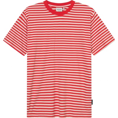 DEDICATED Мъжка тениска DEDICATED T-Shirt Stockholm Stripes T-shirt - Grenadine Red (216-5504-0312)