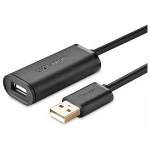 Ugreen active cable usb 2.0 extension cable 480 mbps 5 m black (us121 10319)