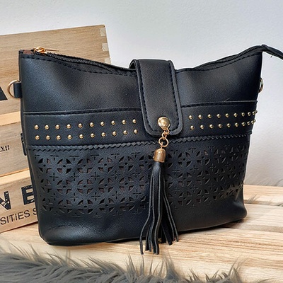 RB-nakuplevne kabelka crossbody černá eko kůže 26x17 cm