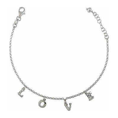 INFINITYSILVER Strieborný náramok LOVE so zirkónmi 202102917+