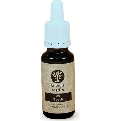 Energie rostlin Bachové esencie 3 Beech Esencia tolerancie 20 ml