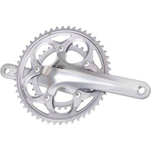 SHIMANO , front chainwheel, fc-5750s, 105 double 172.5mm hollowtech 2, for rear 10-speed, 50x34t w/o bb parts, silver, bulk (cr805)