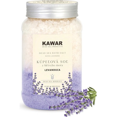 Kawar Kúpeľová soľ z Mŕtveho mora LEVANDUĽA 500 g