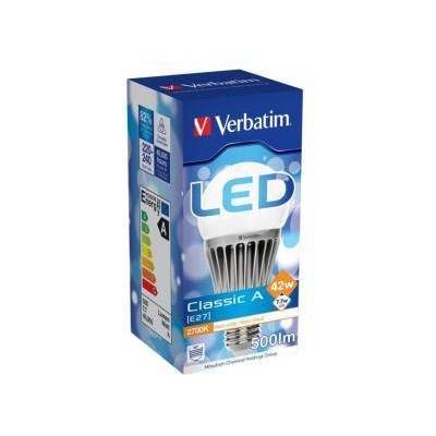 Verbatim LED крушка Verbatim Classic A, E27, 7.7W, 2700K, 500LM, 220 Degree DIM, 52225