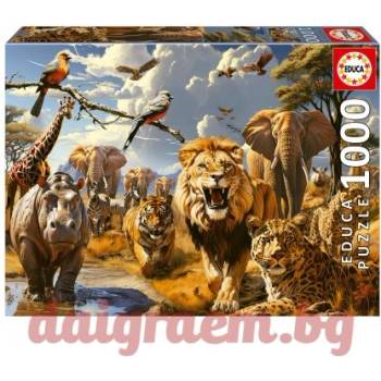 Educa Пъзел educa 19920 - 1000 части - Диви животни (edu19920)