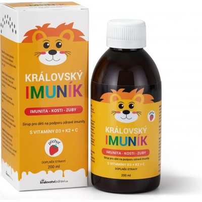 Kráľovsky imuník detský sirup pre zdravú imunitu + Vitamín D3 + K2 +C 200 ml