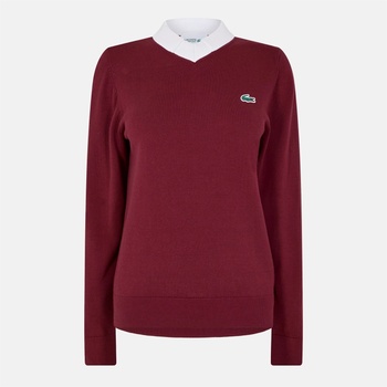 Image 1 of Lacoste Пуловер Lacoste Women's Knit Crew Neck Jumper - Spleen/White