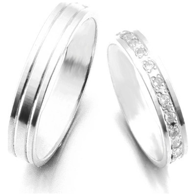 Zlatnictví Zlatíčko Stříbrné snubní prsteny K56 04.K56