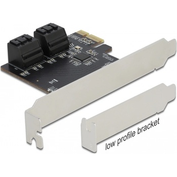 Image 1 of Delock Delock 4-портова SATA PCI Express x1 карта, форм фактор с нисък профил (90010)