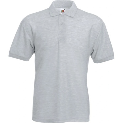 Fruit of the Loom 65/35 pique polo / Мъжка поло тениска с къс ръкав - светлосив меланж xxxl (16340261013)
