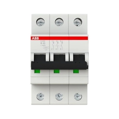 ABB S203 3-pól. 40A B 6kA