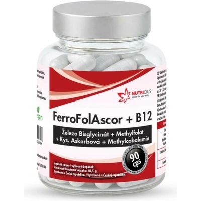 Nutricius FerroFolAscor + B12 90 kapsúl