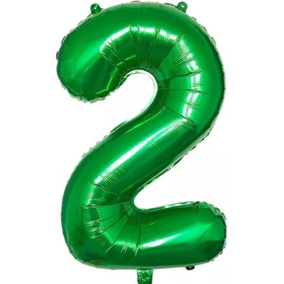Godan Fóliový balónek B&C číslo 2 lahvově zelený 85 cm