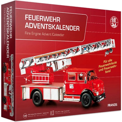 Adventný kalendár Franzis adventný kalendár Mercedes-Benz Hasičské auto so zvukom 1:43 67206