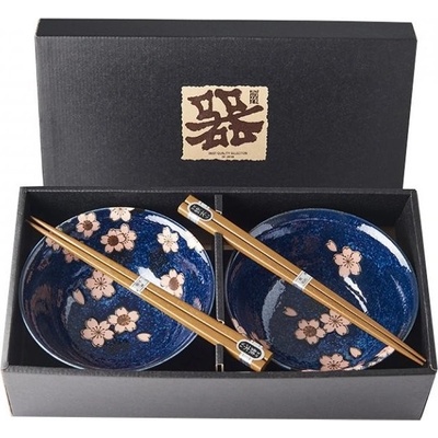 Made In Japan Set misek Pink Sakura s hůlkami 500 ml 2 ks