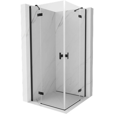 Mexen Mist-H Duo душ кабина със сгъваеми врати 115 x 115 см, прозрачна, черна - 8A5-115L-115P-70-00 (8A5-115L-115P-70-00)
