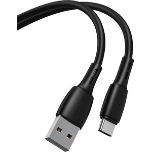 Vipfan Кабел Vipfan Racing X05, USB към USB-C, 3A, 2m, Черен (X05TC-2m-black)