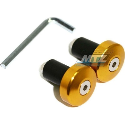 Koncovky/závaží řidítek Alloy - zlaté (pro vnitřní průměr řidítek ¤13mm) 23-01511A