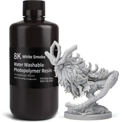 ELEGOO 8K Water-washable Resin Resin 1KG White Smoke 50.103.0140 – Zboží Živě