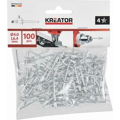 PowerPlus KRTH62703 - Trhací nýty 4,0x6,4mm 100ks – Hledejceny.cz
