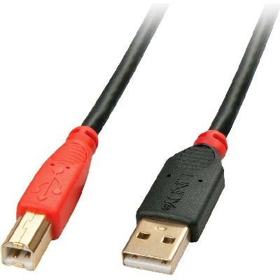 Lindy 42762 USB, USB-A - USB-B, 15m, černý
