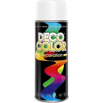 DecoColor 400 ml Barva ve spreji DECO lesklá RAL 9010 bílá