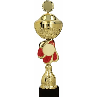 Pohár kovový zlato červený Výška: 37 cm Průměr: 9 cm