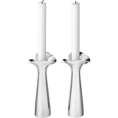 Georg Jensen Nerezové svícny BLOOM BOTANICA 20cm, 2ks -