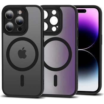 Tech-Protect Хибриден кейс с MagSafe за iPhone 15 Pro от Tech Protect Magmat Cam+ - Matte Black (9319456604412)