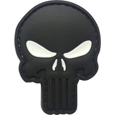 WARAGOD Nášivka 3D Punisher white eyes 5x4cm