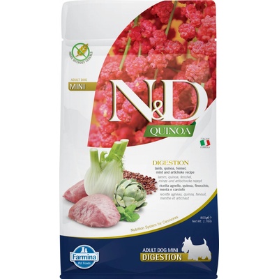 N&D Quinoa Dog Adult Digestion Grain Free Lamb & Fennel 0,8 kg