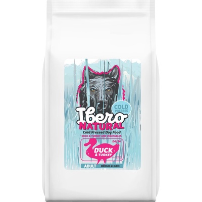 Ibero Natural Cold Pressed Adult Dog Medium & Large Duck 12 kg