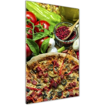 Vertikálny foto obraz sklo tvrdené Pizza 50x100 cm