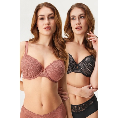 Dorina 2PACK Podprsenka Celine vystužená čierno-ružová