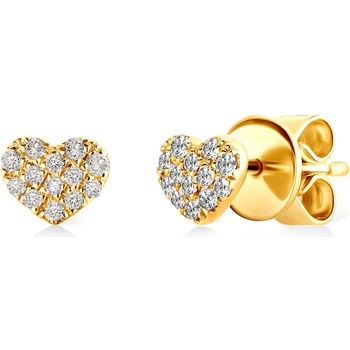 Image 1 of SAVICKI Обеци със сърце Savicki: злато, диаманти