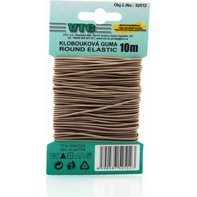 VTC Klobouková guma 1,2 mm - na kartě světle hnědá – Zboží Mobilmania