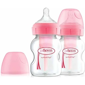 Dr. Brown's Комплект шишета Dr. Brown's Wide - Neck Options+, 2 броя, 150 ml, Розови (72239323687) - ozone