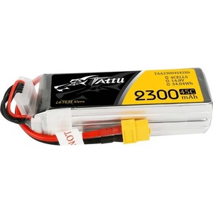 Tattu LiPo батерия Tattu 2300mAh 14.8V 75C 4S XT60 (TAA23004S75X6)