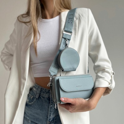 Crossbody/peňaženka F-Y-90-4-blue