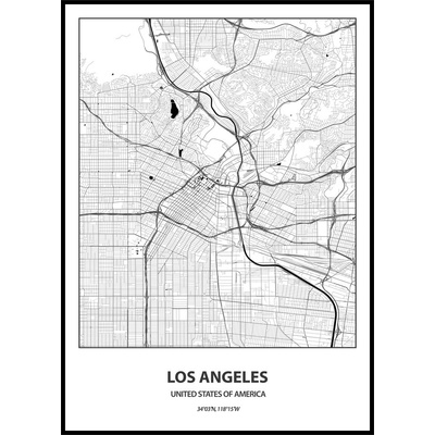 Jen tak z lásky Plakát Mapa města (více variant měst) Rozměr plakátu: 40 x 50 cm, Město: Los Angeles