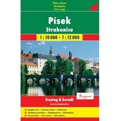 Písek Strakonice 1:10T plán města
