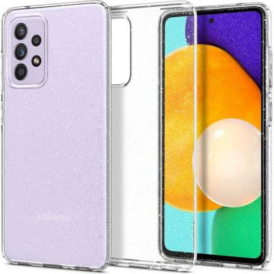 Spigen Противоударен Блестящ Калъф за Samsung A72, Spigen Liquid Crystal Glitter Quartz Case, Прозрачен (ACS02326)