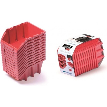 Kistenberg BINEER LONG SET Plastové úložné boxy 12 kusů 190x77x120mm červená KBILS12-3