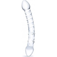Gläs Double Trouble Glass Dildo obojstranné sklenené dildo 24 x 2,5–3,4 cm
