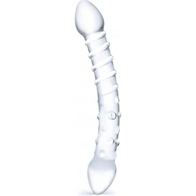 Gläs Double Trouble Glass Dildo obojstranné sklenené dildo 24 x 2,5–3,4 cm